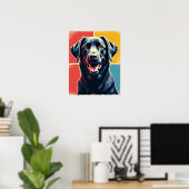 Pop Art Labrador Retriever Portrait : Warhol Style Poster (Heimbüro)