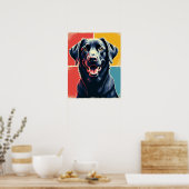 Pop Art Labrador Retriever Portrait : Warhol Style Poster (Küche)