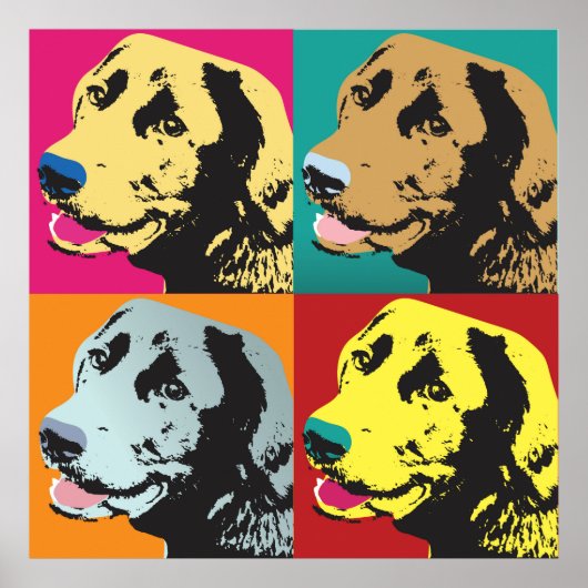 Pop Art Labrador Retriever Poster (Vorne)