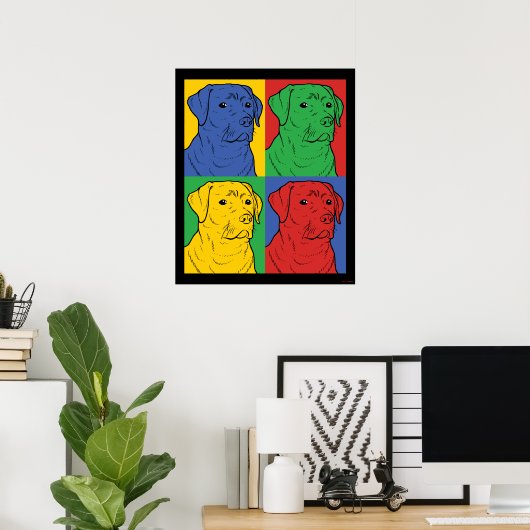 Pop Art Labrador Retriever Poster (Heimbüro)