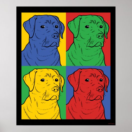 Pop Art Labrador Retriever Poster (Vorne)