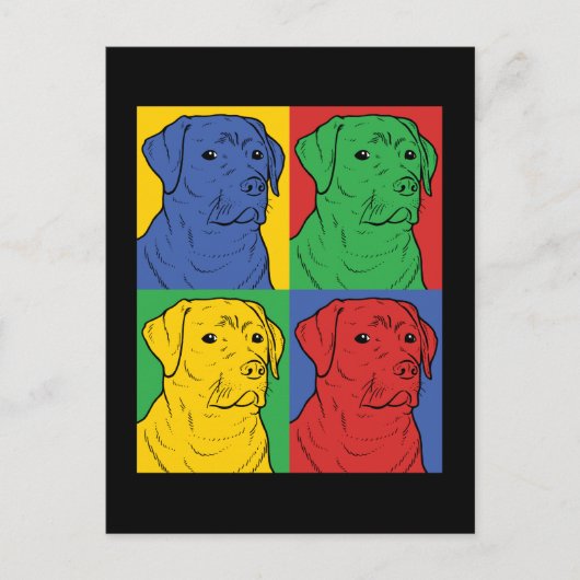Pop Art Labrador Retriever Postkarte (Vorderseite)