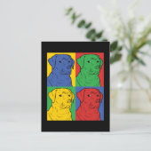 Pop Art Labrador Retriever Postkarte (Stehend Vorderseite)