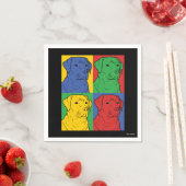 Pop Art Labrador Retriever Serviette (Beispiel)