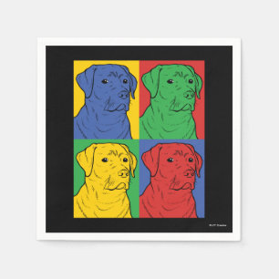 Pop Art Labrador Retriever Serviette