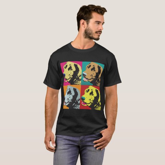 Pop Art Labrador Retriever T-Shirt (Vorne ganz)