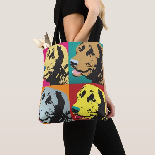 Pop Art Labrador Retriever Tasche (Von Nahem)