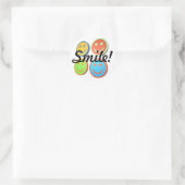 Pop Art lächelnd Gesichter Aufkleber (Tasche)