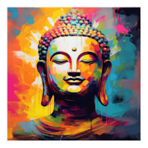Pop Art lächelt Buddha-Büste
