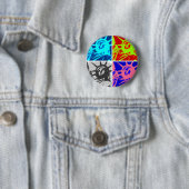 Pop Art Lady Liberty New York City Button (Beispiel)