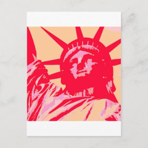 Pop Art Lady Liberty New York City Postkarte