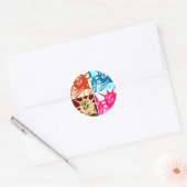 Pop Art Lady Liberty New York City Runder Aufkleber (Umschlag)