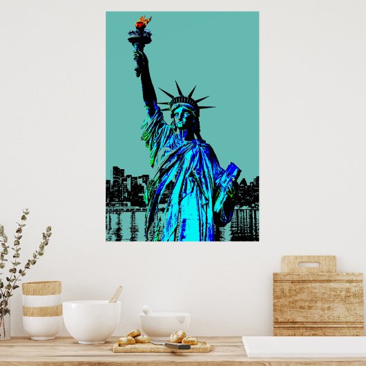 Pop Art Lady Liberty Poster (Küche)