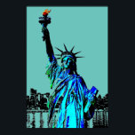 Pop Art Lady Liberty Poster<br><div class="desc">New York City Symbols Bilder und Pop Art Computer Gemälde</div>
