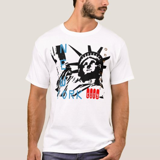 Pop Art Lady Liberty T - Shirt (Vorderseite)