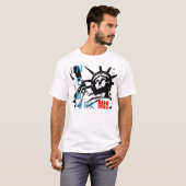 Pop Art Lady Liberty T - Shirt (Vorne ganz)