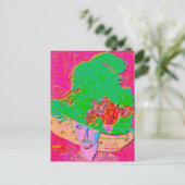 Pop Art Lady Postkarte (Stehend Vorderseite)