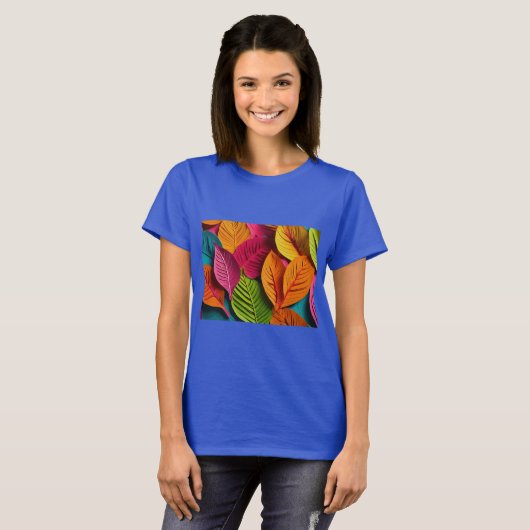 "Pop Art Leaf Burst" T-Shirt (Vorne ganz)