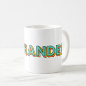 Pop Art Lefthanded typography Coffee Tasse (VorderseiteRechts)