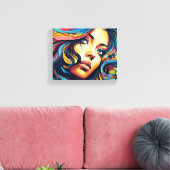 Pop Art Leinwanddruck (Insitu (Wohnzimmer))