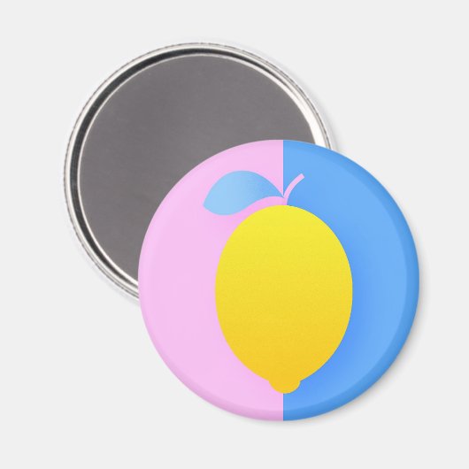 Pop Art lemon Magnet (Vorderseite/Rückseite)