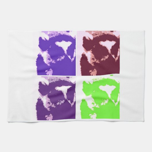 Pop Art Lemurs Handtuch (Horizontal)