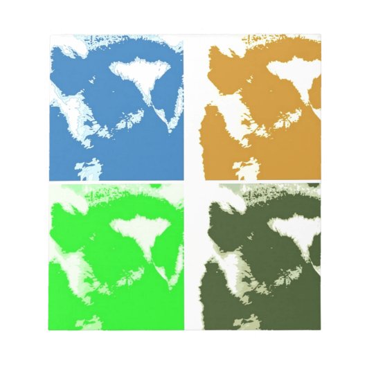 Pop Art Lemurs Notizblock (Vorderseite)