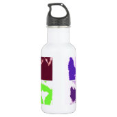 Pop Art Lemurs Trinkflasche (Rückseite)