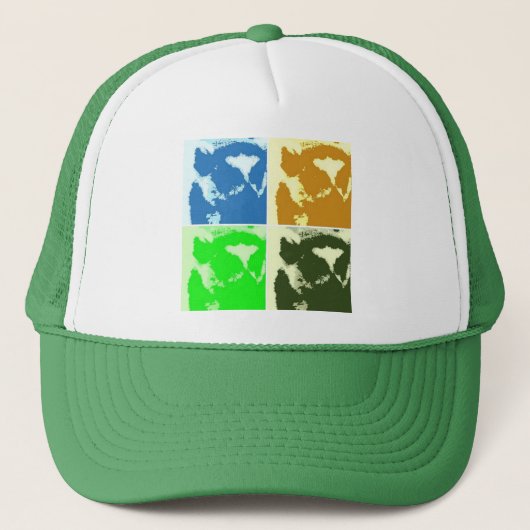 Pop Art Lemurs Truckerkappe (Vorderseite)