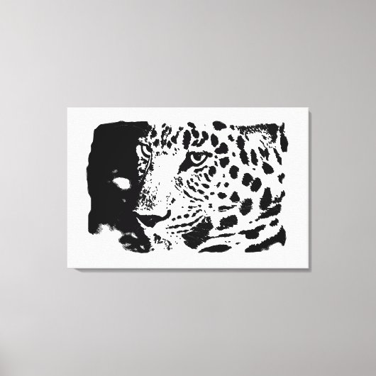 Pop Art Leopard Wrapped Canvas Leinwanddruck (Vorderseite)