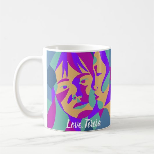 Pop Art Lesbian Valentine's Day | Rumi Zitat Kaffeetasse (Links)