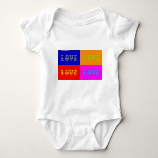 Pop Art Liebe Baby Strampler (Vorderseite)