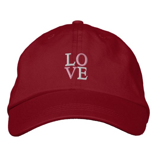 Pop Art LIEBE Bestickte Baseballkappe (Vorderseite)