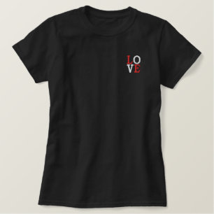 Pop Art LIEBE Besticktes T-Shirt