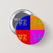 Pop Art Liebe Button (Vorne & Hinten)