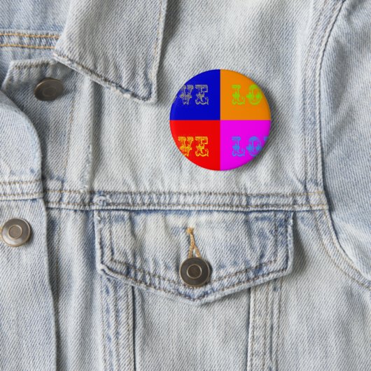 Pop Art Liebe Button (Beispiel)