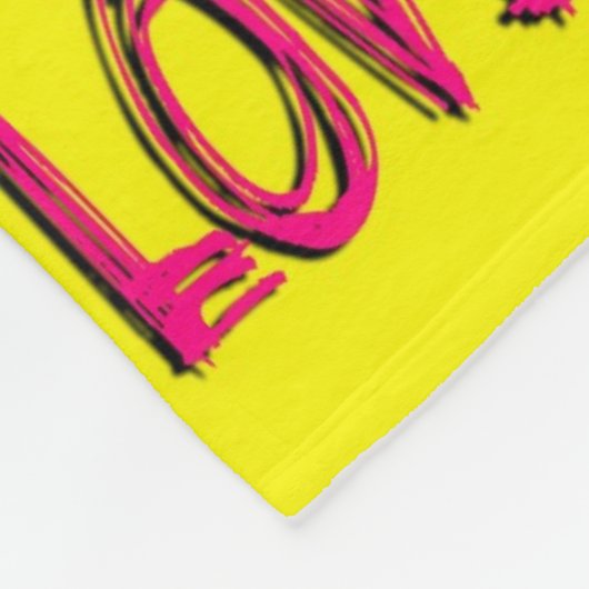 Pop Art Liebe Fleecedecke (Ecke)