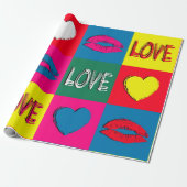 Pop Art Liebe Geschenkpapier (Ungerollt)