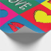 Pop Art Liebe Geschenkpapier (Ecke)