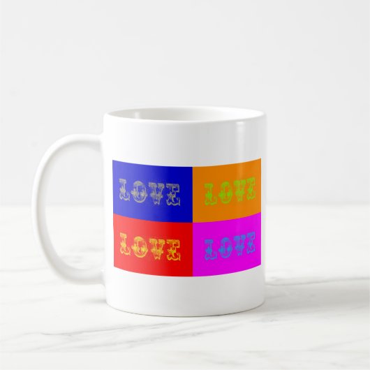 Pop Art Liebe Kaffeetasse (Links)