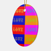 Pop Art Liebe Keramik Ornament (Links)