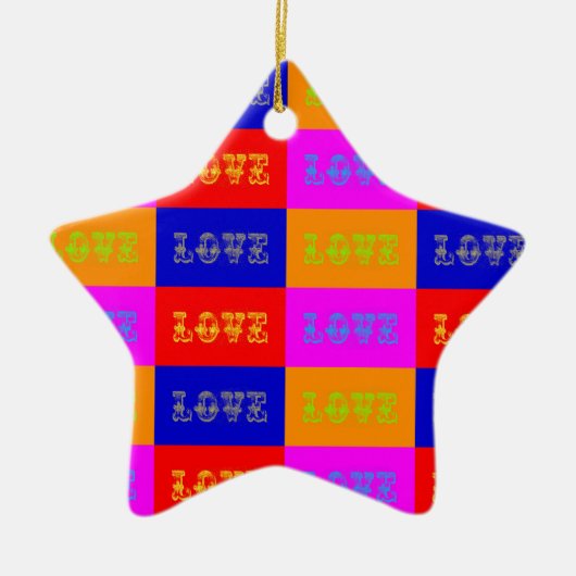 Pop Art Liebe Keramikornament (Vorne)