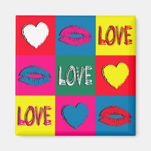 Pop Art Liebe Magnet