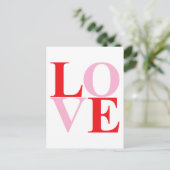 Pop Art LIEBE Postkarte (Stehend Vorderseite)