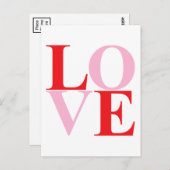 Pop Art LIEBE Postkarte (Vorne/Hinten)