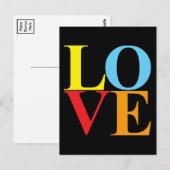 Pop Art LIEBE Postkarte (Vorne/Hinten)