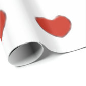 Pop Art Liebe Rotes Herz Weißes Geschenk Wraps Geschenkpapier (Rolleneckpunkt)