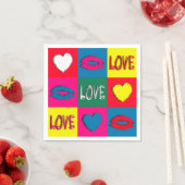 Pop Art Liebe Serviette (Beispiel)