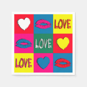 Pop Art Liebe Serviette