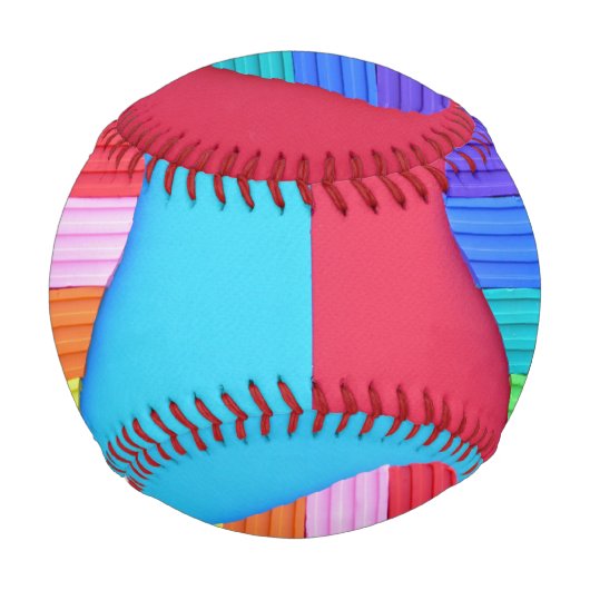 Pop Art Liebe Twin Rainbow Hearts Baseball (Rückseite)